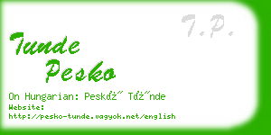 tunde pesko business card